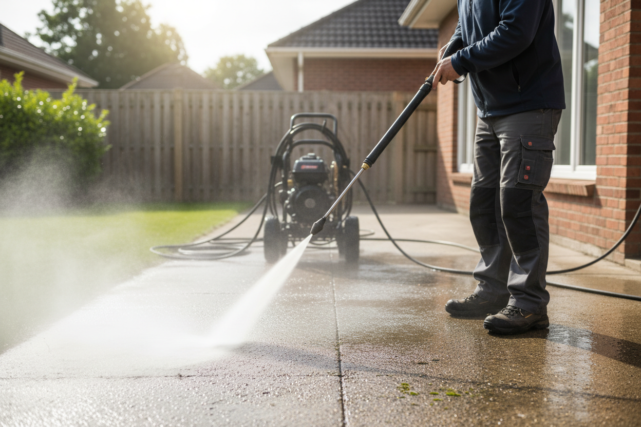 pressure washing and exclude any logos